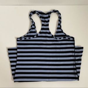 Lululemon Racerback Tank Blue/Black Stripped